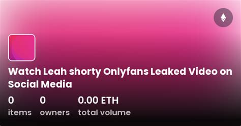 leah shorty onlyfans leaked|(Watch Full) Leah Shorty Leaked Video Viral on Social Media syp